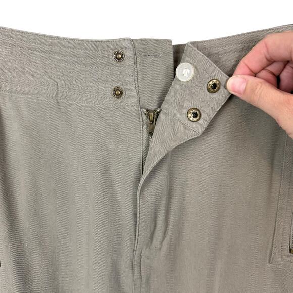 Kate Landry 100% Silk Knit Taupe Green Moto Mini Skirt - Picture 5 of 7